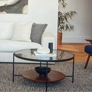 Article Black and Brown Accent Pillow